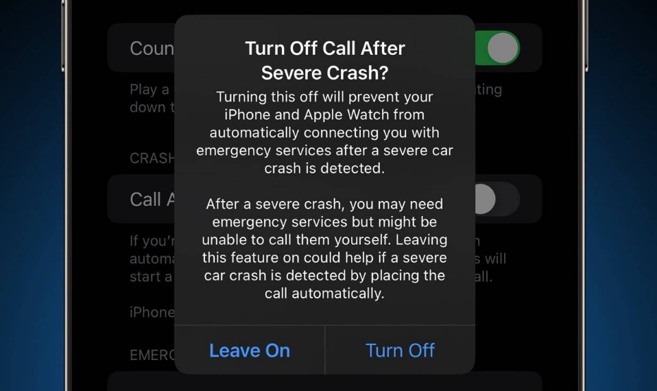 兴山苹果14维修分享 iPhone 14 和 Apple Watch 上关闭崩溃检测 
